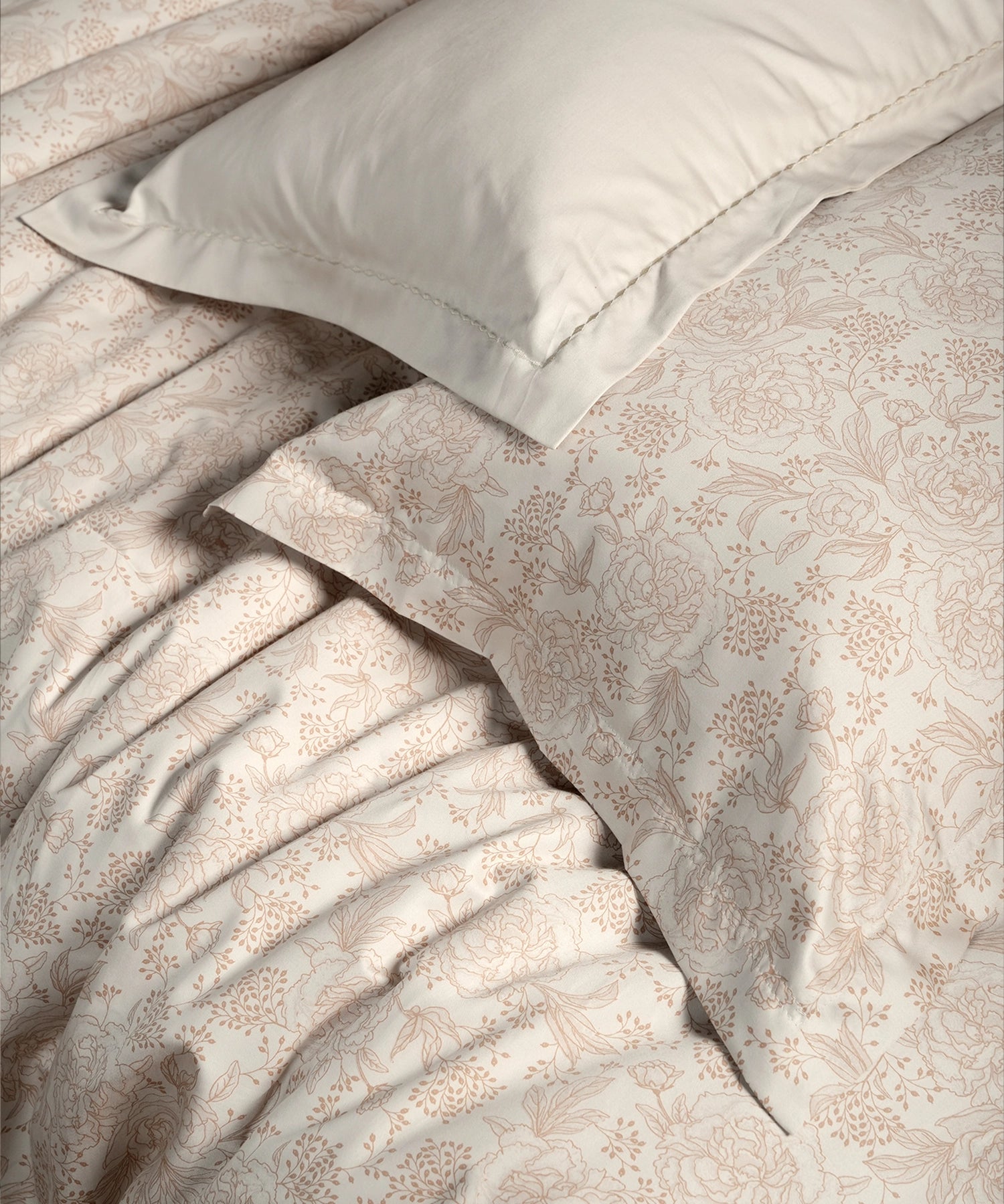 Luxe Home King Bedsheet, Solace|600 TC Cotton|4 Pillow Covers
