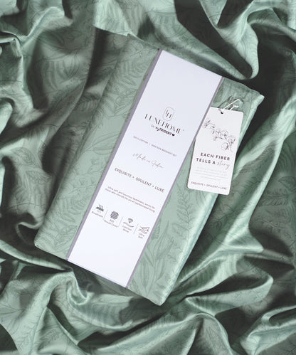 Luxe Home King Bedsheet, Noire|600 TC Cotton|4 Pillow Covers
