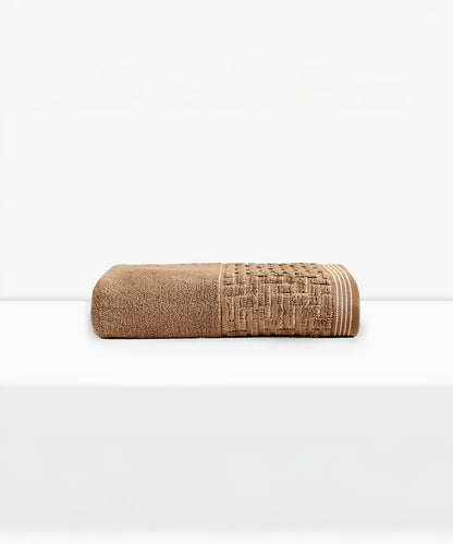 GEO COLLECTION BATH TOWEL, BROWN