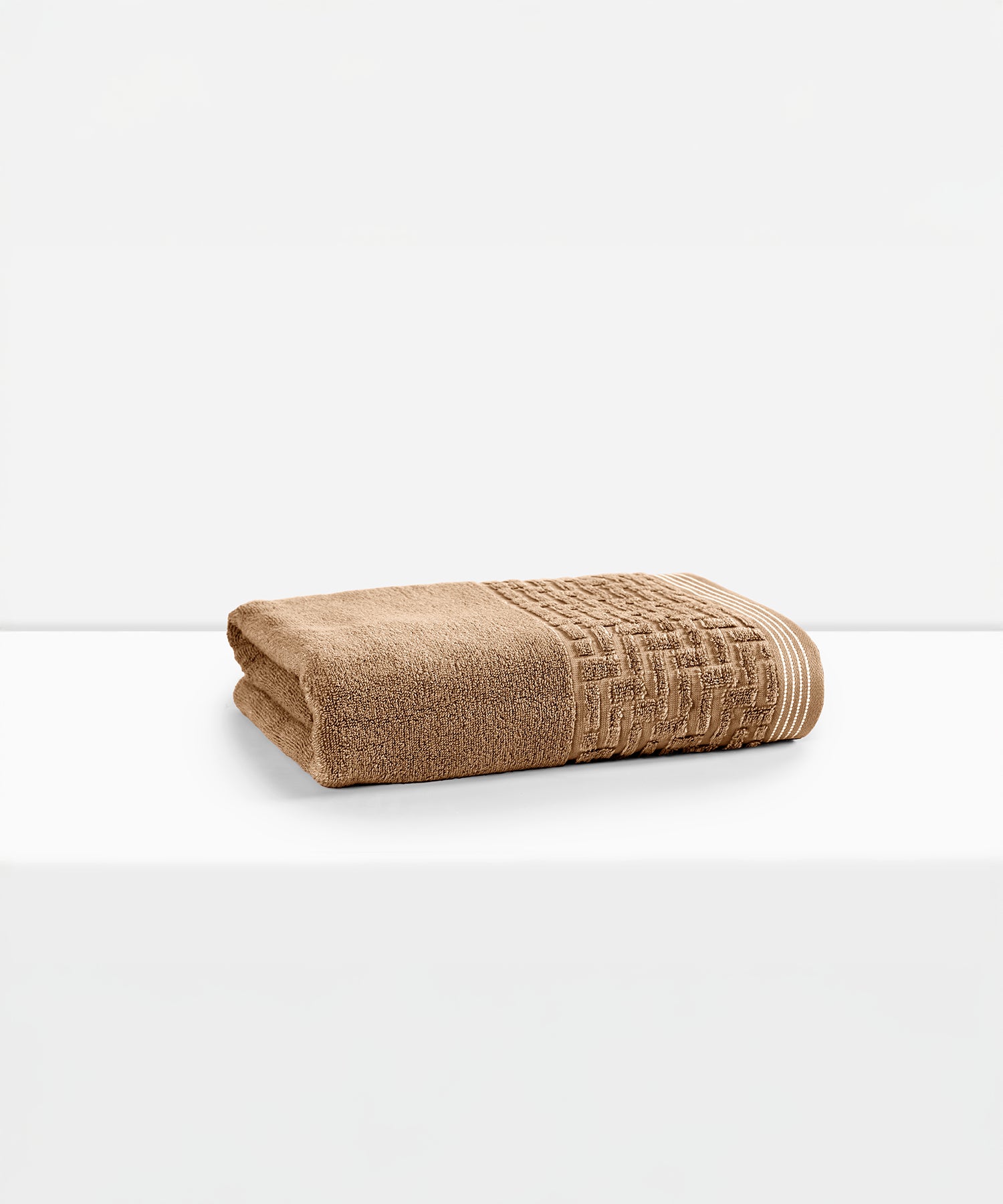GEO COLLECTION BATH TOWEL, BROWN