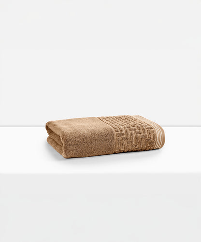 GEO COLLECTION BATH TOWEL, BROWN