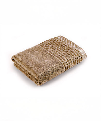 GEO COLLECTION BATH TOWEL, BROWN
