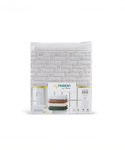 GEO COLLECTION BATH TOWEL, GREY