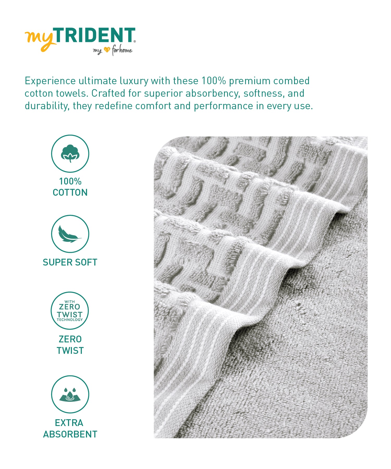GEO COLLECTION BATH TOWEL, GREY
