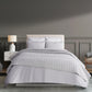 Nectarsoft Italian Retreat King Bedcover Set, S Grey|90 GSM Cotton|3 Pc Set