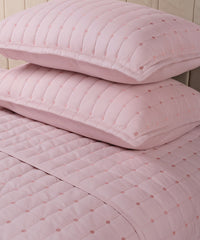 Nectarsoft Italian Retreat King Bedcover Set, Blush|90 GSM Cotton|3 Pc Set