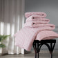 Nectarsoft Italian Retreat King Bedcover Set, Blush|90 GSM Cotton|3 Pc Set