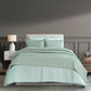 Nectarsoft Italian Retreat King Bedcover Set, Sage|90 GSM Cotton|3 Pc Set