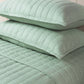 Nectarsoft Italian Retreat King Bedcover Set, Sage|90 GSM Cotton|3 Pc Set