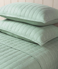 Nectarsoft Italian Retreat King Bedcover Set, Sage|90 GSM Cotton|3 Pc Set