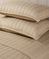Nectarsoft Italian Retreat King Bedcover Set, Taupe|90 GSM Cotton|3 Pc Set