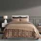 Nectarsoft Italian Retreat King Bedcover Set, Mocha|90 GSM Cotton|3 Pc Set