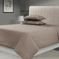 Nectarsoft Italian Retreat King Bedcover Set, Khaki|90 GSM Cotton|3 Pc Set