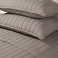 Nectarsoft Italian Retreat King Bedcover Set, Khaki|90 GSM Cotton|3 Pc Set