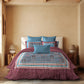 Classic Threads of India King Bedsheet Set, Ajrakh| 210 TC Cotton| 4 Pillow Covers