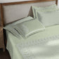 Classic Threads of India King Bedsheet Set, Chikankari | 210 TC Cotton| 4 Pillow Covers