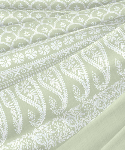 Classic Threads of India King Bedsheet Set, Chikankari | 210 TC Cotton| 4 Pillow Covers