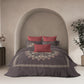 Classic Threads of India King Bedsheet Set, Gota Patti| 210 TC Cotton| 4 Pillow Covers