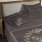 Classic Threads of India King Bedsheet Set, Gota Patti| 210 TC Cotton| 4 Pillow Covers