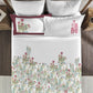 Classic Threads of India King Bedsheet Set, Kantha| 210 TC Cotton| 4 Pillow Covers