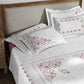 Classic Threads of India King Bedsheet Set, Marble Inlay| 210 TC Cotton| 4 Pillow Covers