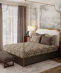 Nectarsoft Italian Retreat King Bedsheet, Royal Castle|400 TC Cotton|4 Pillow Covers