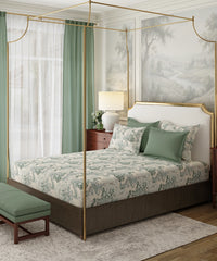 Nectarsoft Italian Retreat King Bedsheet, Amore|400 TC Cotton|4 Pillow Covers