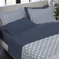 Indulgence Symphony of Threads Bedsheet Gift Set, Blueberry| 300 TC Kasturi Cotton|4 Pillow Covers