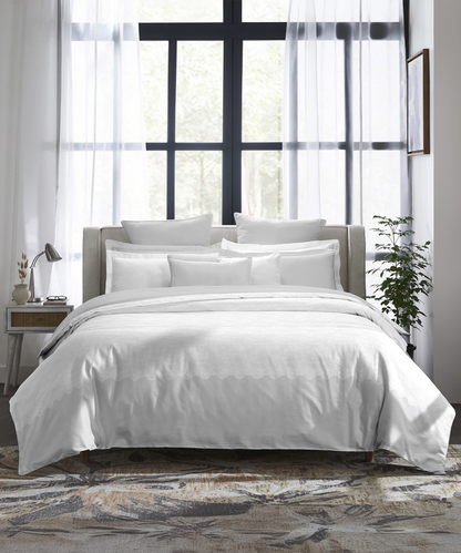 Indulgence Symphony of Threads Bedsheet Gift Set, Pearl| 300 TC Kasturi Cotton|4 Pillow Covers