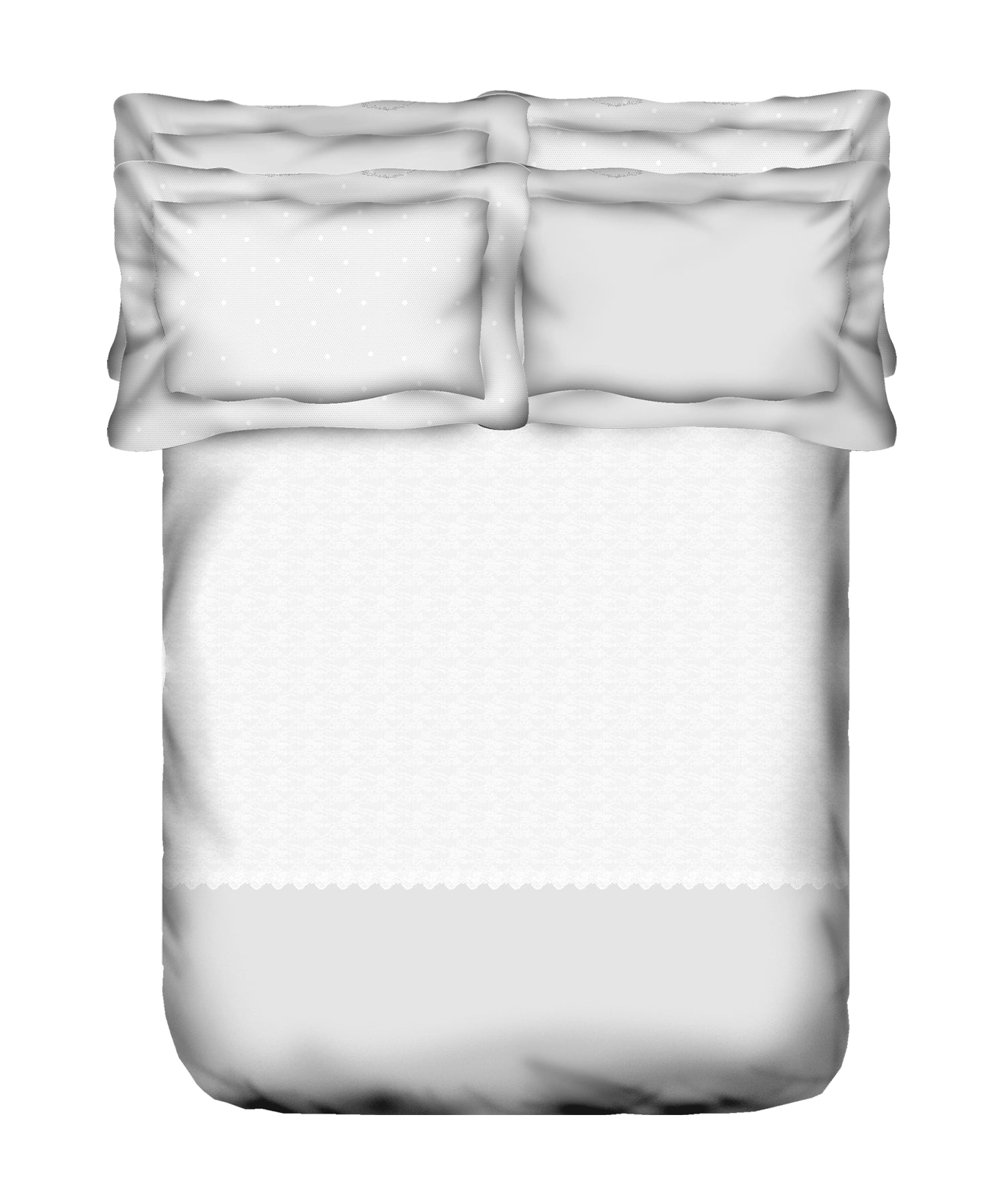 Indulgence Symphony of Threads Bedsheet Gift Set, Pearl| 300 TC Kasturi Cotton|4 Pillow Covers