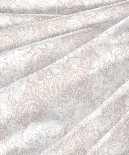 Indulgence Symphony of Threads Bedsheet Gift Set, Perfectly Pale| 300 TC Kasturi Cotton|4 Pillow Covers