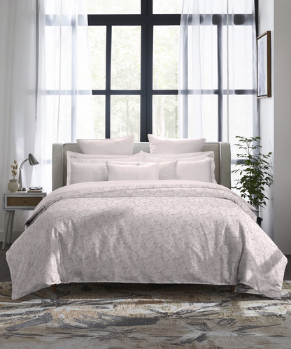 Indulgence Symphony of Threads Bedsheet Gift Set, Rose Dust| 300 TC Kasturi Cotton|4 Pillow Covers