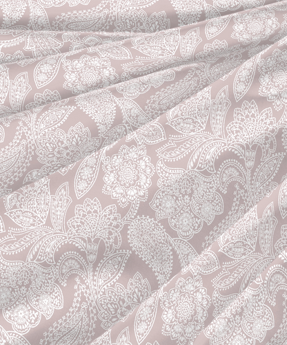 Indulgence Symphony of Threads Bedsheet Gift Set, Rose Dust| 300 TC Kasturi Cotton|4 Pillow Covers