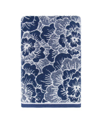 Floral 1 Pc Bath Towel, Blue| 600 GSM Cotton