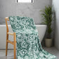 Floral 1 Pc Bath Towel, Geen| 600 GSM Cotton
