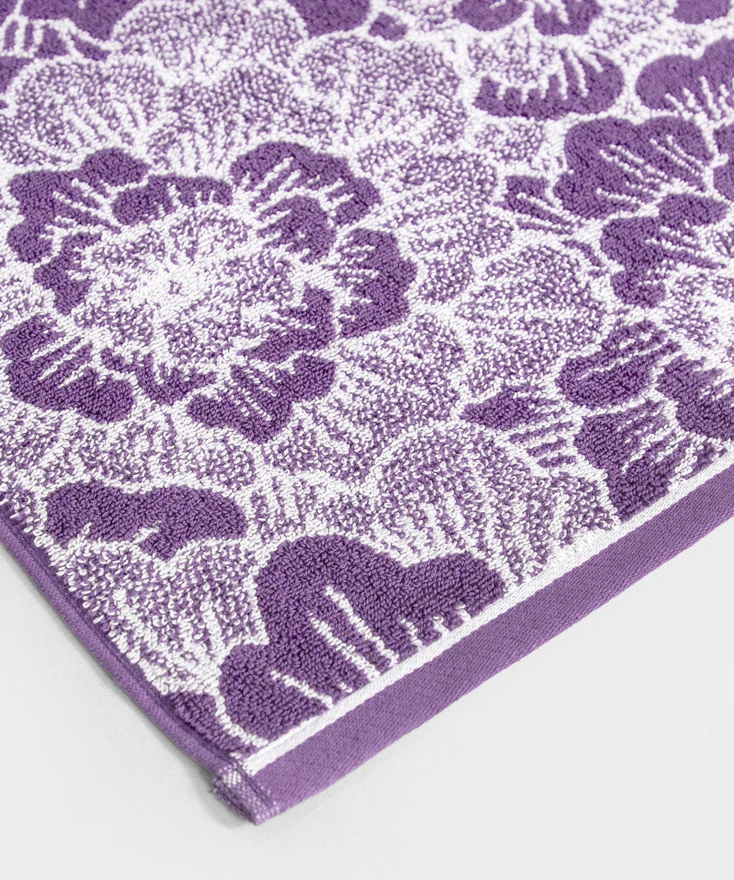 Floral 1 Pc Bath Towel, Purple| 600 GSM Cotton