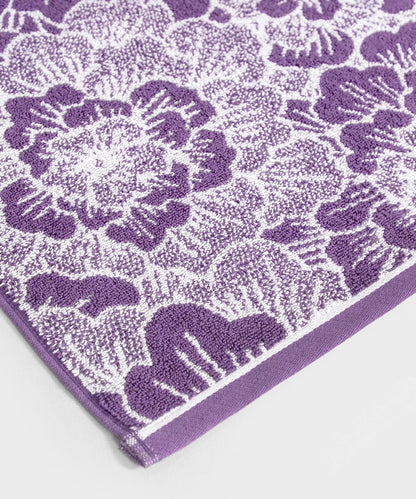 Floral 1 Pc Bath Towel, Purple| 600 GSM Cotton