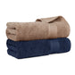 Soft Comfort 2 Pc Bath Towel, Acorn & Navy| 509 GSM Cotton Super Absorbent