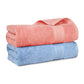 Soft Comfort 2 Pc Bath Towel, Allure & Coral Haze| 509 GSM Cotton Super Absorbent