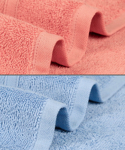 Soft Comfort 2 Pc Bath Towel, Allure & Coral Haze| 509 GSM Cotton Super Absorbent