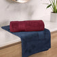 Soft Comfort 2 Pc Bath Towel, Wine Red & Navy| 509 GSM Cotton Super Absorbent