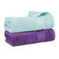 Soft Comfort 2 Pc Bath Towel, Nile Blue & Plum| 509 GSM Cotton Super Absorbent
