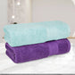 Soft Comfort 2 Pc Bath Towel, Nile Blue & Plum| 509 GSM Cotton Super Absorbent