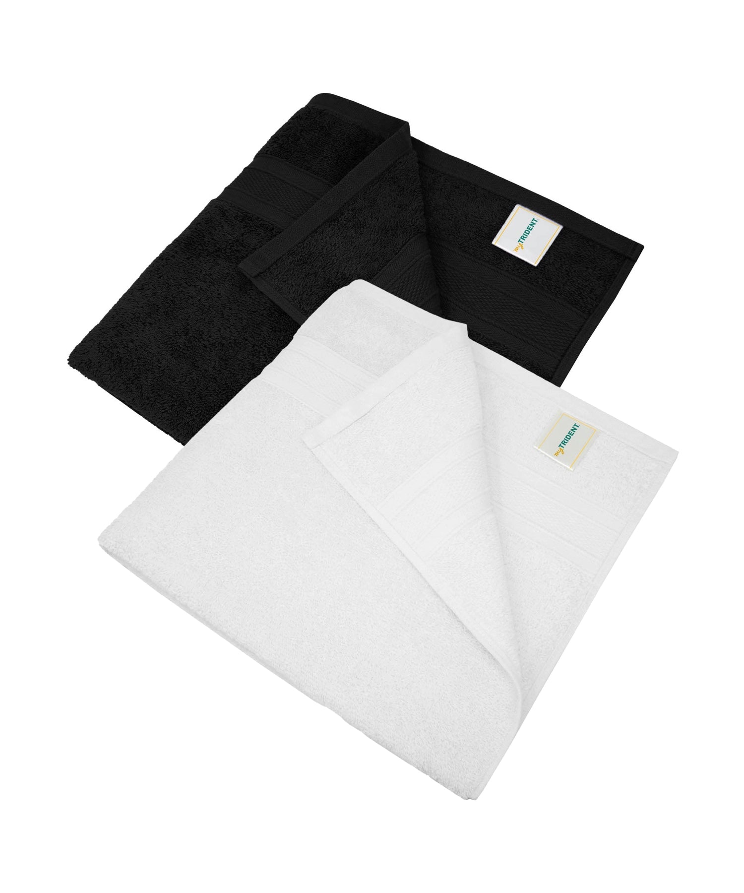 Soft Comfort 2 Pc Bath Towel, Black & White| 509 GSM Cotton Super Absorbent