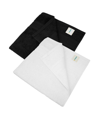 Soft Comfort 2 Pc Bath Towel, Black & White| 509 GSM Cotton Super Absorbent