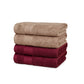 Soft Comfort 4 Pc Hand Towel, Acorn & Wine Red| 509 GSM Cotton Super Absorbent