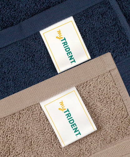 Soft Comfort 4 Pc Hand Towel, Acorn & Navy| 509 GSM Cotton Super Absorbent