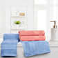 Soft Comfort 4 Pc Hand Towel, Allure & Coral Haze| 509 GSM Cotton Super Absorbent
