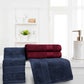 Soft Comfort 4 Pc Hand Towel, Wine Red & Navy| 509 GSM Cotton Super Absorbent