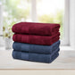 Soft Comfort 4 Pc Hand Towel, Wine Red & Navy| 509 GSM Cotton Super Absorbent